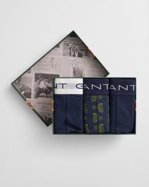 GANT Paisley Print Trunk 3-Pack Gift Box - Blue