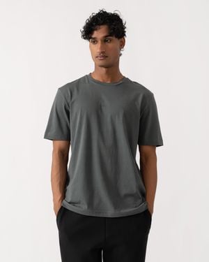 BOSS Tchup Crew Neck Small Logo T-Shirt - Grey