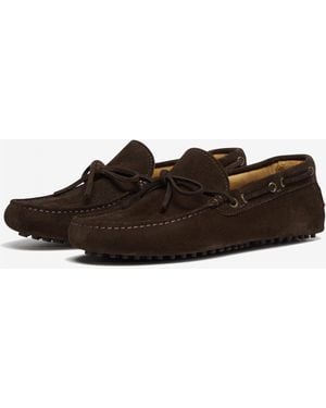 Oliver Sweeney Lastres Suede Driving Shoes - Black