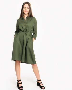 Great Plains Tamar Drawstring Dress - Green