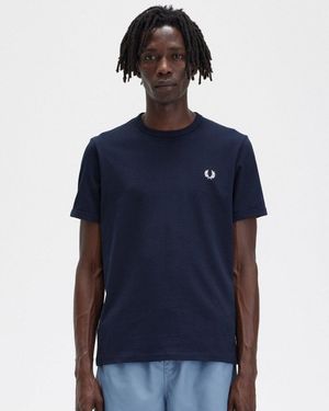Fred Perry Ringer T-Shirt Nos - Blue