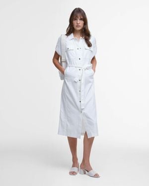 Barbour Harlow Midi Dress - White
