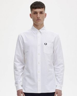 Fred Perry Long Sleeve Oxford Shirt Nos - White