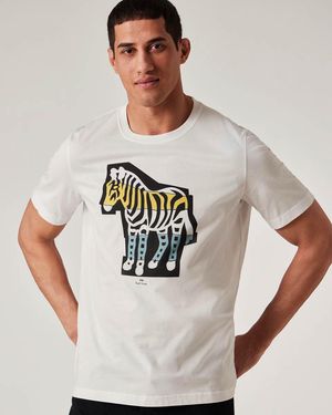Paul Smith Ps Regular Fit Cutout Zebra T-Shirt - Multicolour