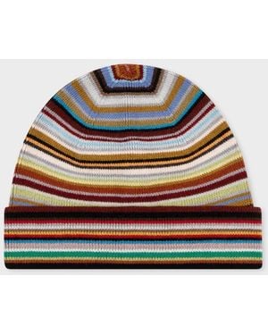 Paul Smith Signature Stripe Beanie Hat - Multicolour