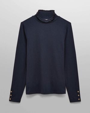 Joules Amy Frill Neck Top - Blue