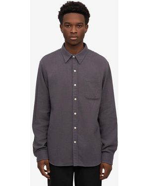 COLORFUL STANDARD Colourful Standard Organic Flannel Shirt - Purple