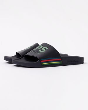 Paul Smith Zed Sports Stripe Slides - Blue