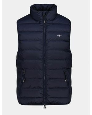 GANT Light Down Shield Logo Gilet - Blue
