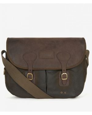 Barbour Wax Leather Tarras Bag - Brown
