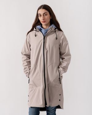 Ilse Jacobsen Rain A-Line Softshell Raincoat - Natural