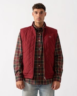 GANT Quilted Windcheater Vest - Red