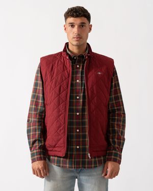 GANT Quilted Windcheater Vest - Red