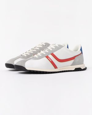 BOSS Zayn Low-Top Trainers With Faux-Leather Trims - White