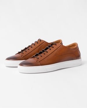 Oliver Sweeney Sirolo Calf Leather Lightweight Trainers Uk8 Eu42 - Brown