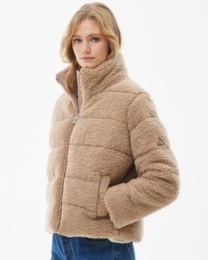 Barbour Lichen Teddy Quilt Jacket - Natural