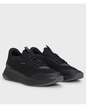 BOSS Ttnm Evo Trainers With Knitted Uppers Nos - Black