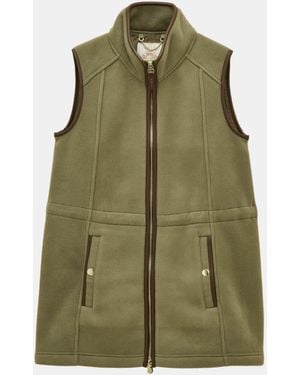 Joules Heritage Longline Fleece Gilet - Green
