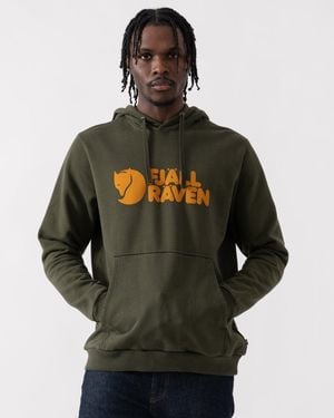 Fjallraven Logo Hoodie , Size: L - Green