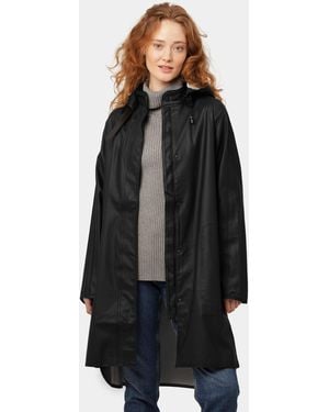 Ilse Jacobsen Rain A-Line Rubberised Raincoat - Black