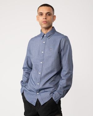 GANT Slim Fit Long Sleeve Oxford Shirt - Blue