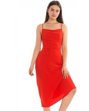 Calvin Klein Smooth Twill Cami Ns Dress - Red