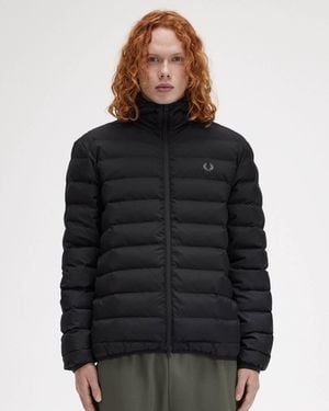 Fred Perry Hooded Padded Jacket - Black