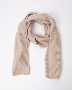 Joules Fine Knit Scarf - Natural