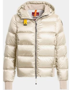 Parajumpers Mariah Hooded Down Bomber Jacket - Natural