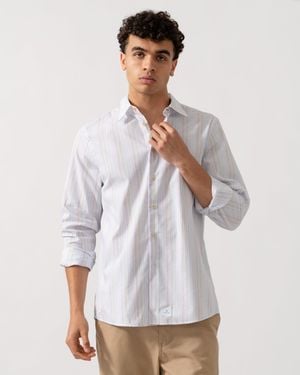 Paul Smith Ps Long Sleeve Regular Fit Striped Shirt - White