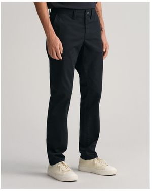 GANT Slim Fit Twill Chinos - Black