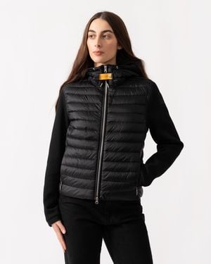 Parajumpers Susanna Fleece/Nylon Hooded Jacket - Black