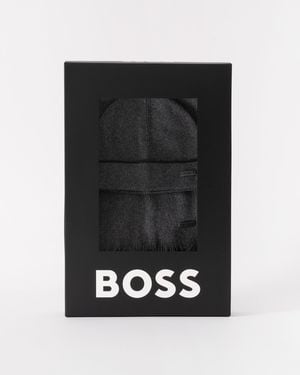 BOSS Henzo Hat & Scarf Gift Set - Black