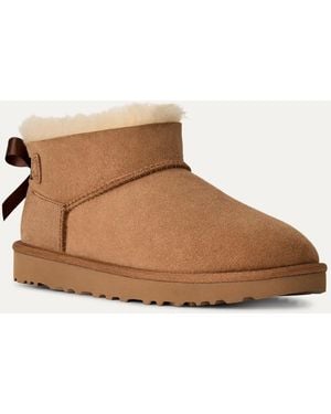 UGG Ultra Mini Bailey Bow Boots - Brown