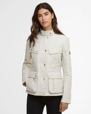 Barbour Halsey Quilted Jacket - White