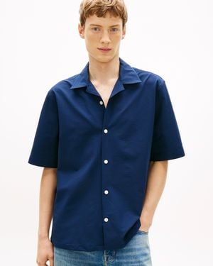 Tommy Hilfiger Performance Seersucker Short Sleeve Shirt - Blue