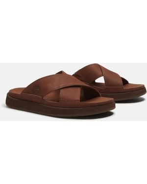 Timberland Casco Cove Cross Strap Sandals - Brown