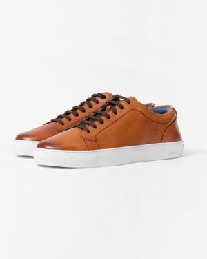 Oliver Sweeney Hayle Antiqued Calf Leather Trainers - Multicolour