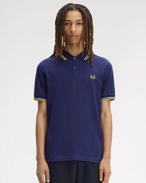 Fred Perry Twin Tipped Signature Polo Shirt - Blue