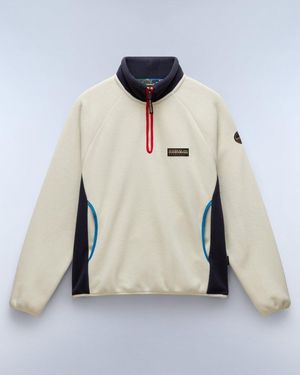 Napapijri T-Dolent Half Zip Fleece Dimity N1J, Size: L - Blue