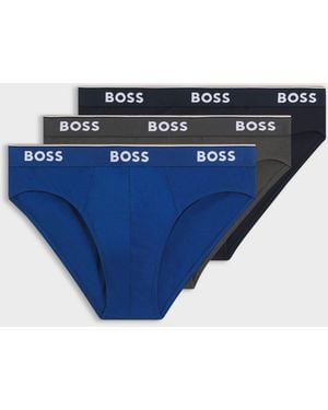 BOSS 3 Pack Power Briefs - Blue