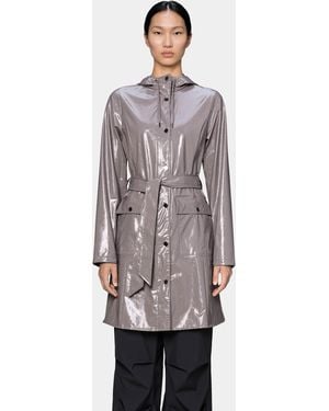 Rains Curve Long Jacket - Grey