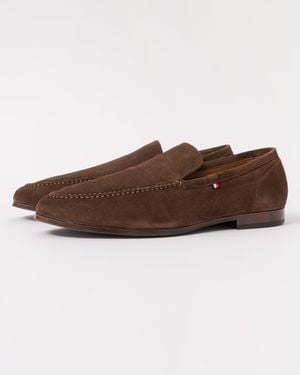 Tommy Hilfiger Flexible Suede Loafer - Brown