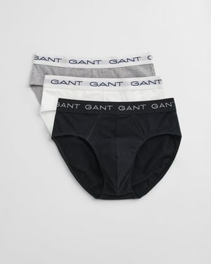 GANT 3-Pack Logo Waistband Briefs - White