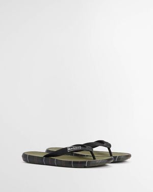 Barbour Oakdale Flip Flops - White
