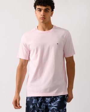 Tommy Hilfiger Essential Seasonal Regular Fit Solid T Shirt - Pink