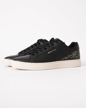 Paul Smith Rex Embroidered Stripe Trainers - Black