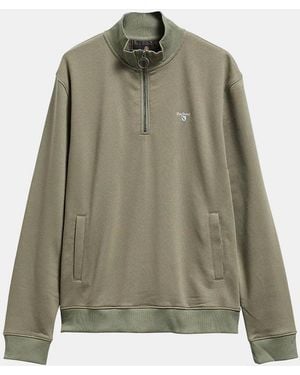 Barbour Desmond Half Zip Sweatshirt - Green