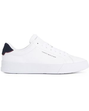 Tommy Hilfiger Court Leather Detailed Trainer - White