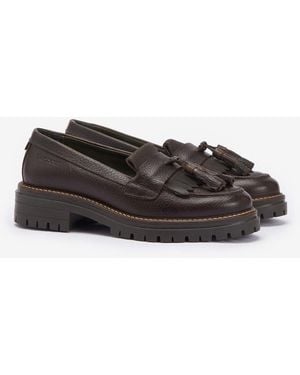 Barbour Dolores Tassel Trim Loafers Colour: Dark - Black